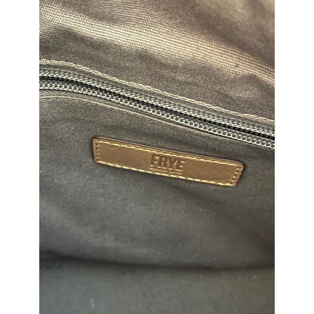 Frye Melissa Satchel Tan Leather Crossbody‎ Handbag Brown Vintage Style - Picture 7 of 8
